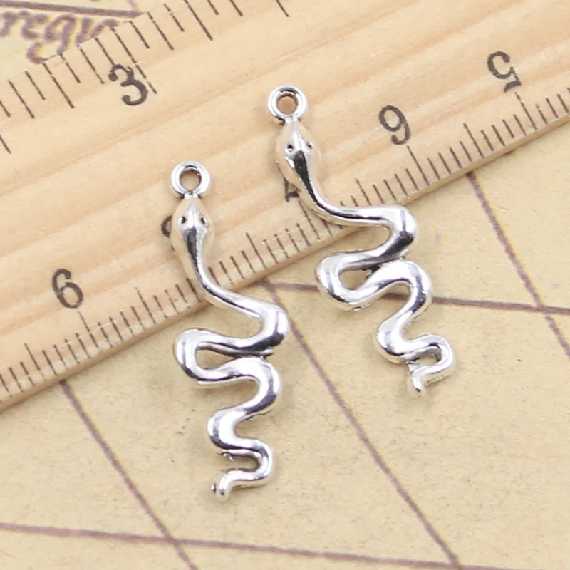20 sztuk Charms wąż 28x9mm tybetański srebrny kolor wisiorki antyczne tworzenie biżuterii DIY Handmade Craft