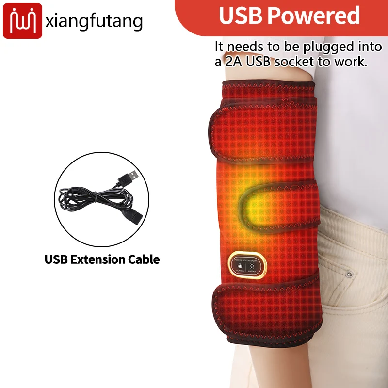 Massageador de cotovelo aquecido, 3 modos de massagem de aquecimento, serve para cotovelo, antebraço, sola, abdômen, alivia tendinite, tênis, cotovelo, dor muscular