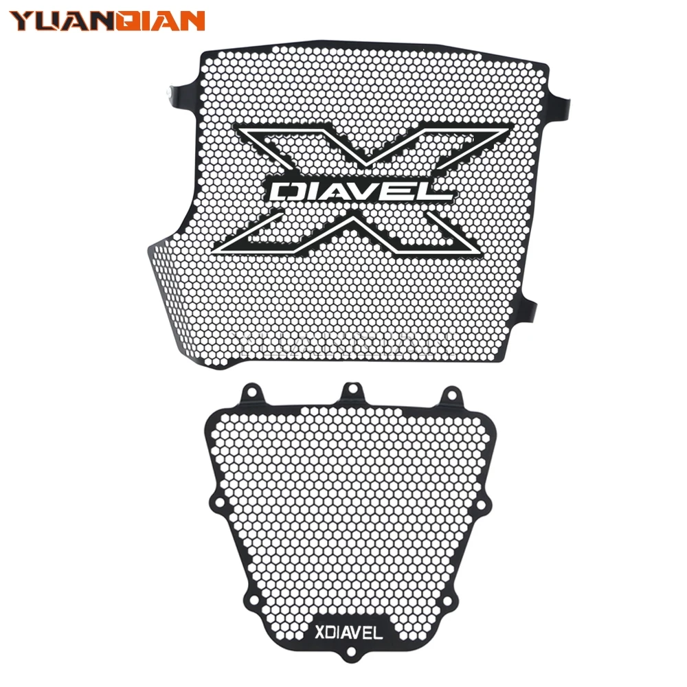 Motorcycle Radiator Grille Guard & Oil Cooler Guard Cover For Ducati XDiavelS XDiavel Dark S Black Star 2016-2023 2022 2021 2020