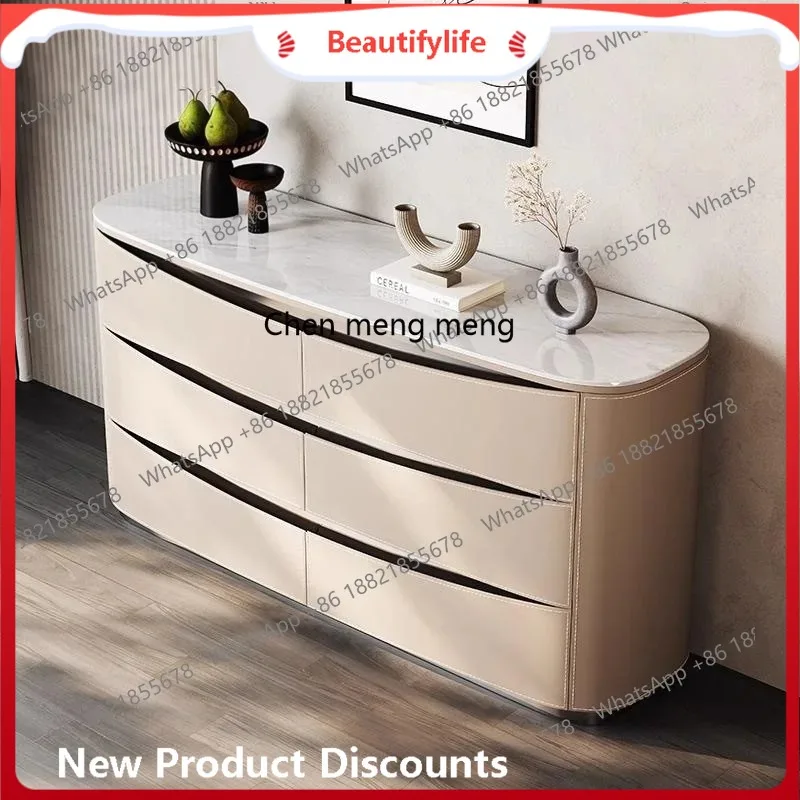 

c139 Итальянский светлый роскошный обеденный боковой шкаф, современный простой шкаф для хранения, дизайнерский входной шкаф