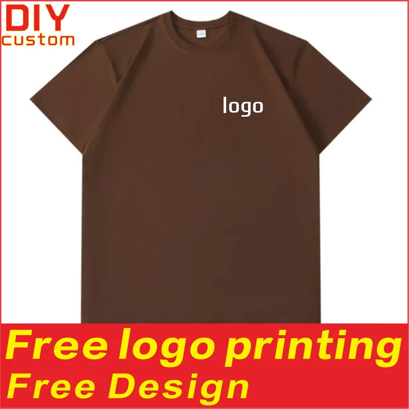 

100% cotton unisex T-shirt, breathable round neck short sleeved shirt, printed logo embroidery workwear customization
