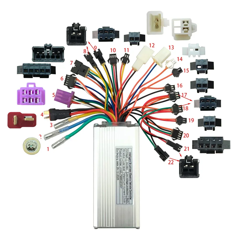 

Nulkomma 48V 21A Ebike Brushless Motor Controller for Electric Scooter Fat Bike MTB - Speed Controller Accessories JH4AJ7966DZDS