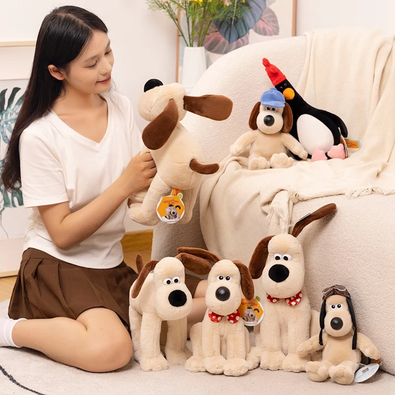 Wallace and Gromit Plush Toys Anime Cute Puppy Wallace and Gromit Stuffed Dolls Kawaii Home Decor Birthday Kid Gift Bag Pendan