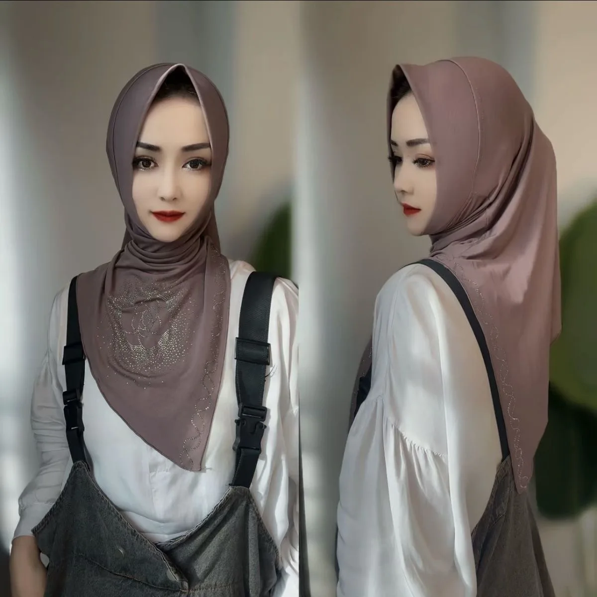 High Strecth Slit-ends Viscose Scarf Hijab For Muslim Women