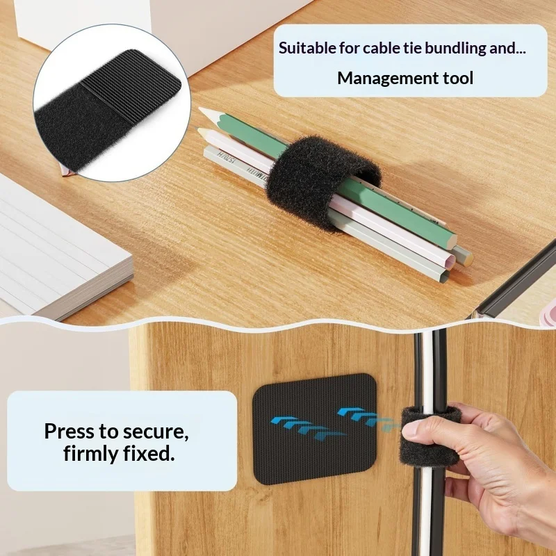 Self Adhesive Ties Fastening Wire Reusable Cable Organizer Cord Rope Holder Adjustable Cord Organizer Straps Desk Management