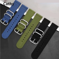 Nylon Watch Strap for Citizen Seiko Hamilton Seagull Tissot Green Wear Comfortable Watch Band Accessories 20 22mm Wrist Strap