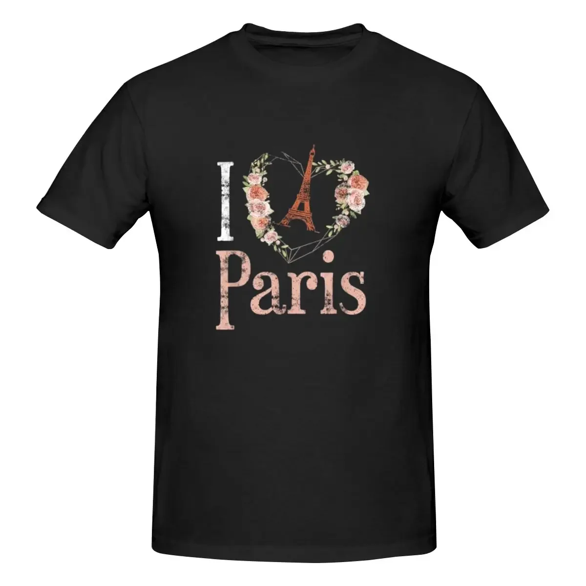 I Love Paris Luxury T Shirts for Men Summer Print Shirt Cotton High Quality Clothing Streetwear S-6XL