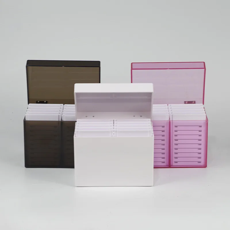 10 Layers Acrylic Eyelash Storage Box Eyelashes Strips Tray Storage case Display Stand Rack  Eyelash Organizer Holde