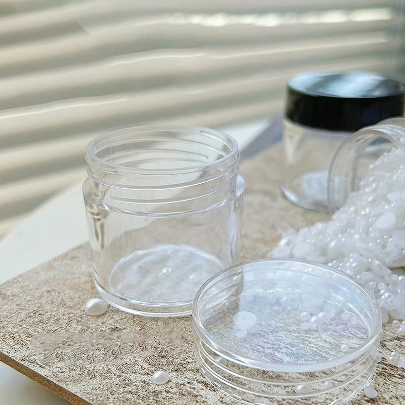 

30g Plastic Nail Decoration Empty Transparent Storage Box Case For Jewelry Makeup Cream Empty Bottle