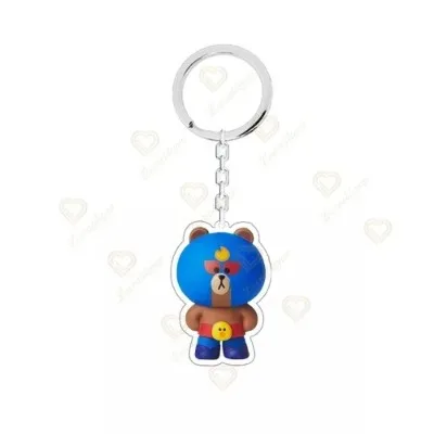 Japanese Key Chains Cartoons Stars Berry Crow Shally Leon Keychain Figures Toys Key Chain Pendant Car Key Ring Gifts Accessories