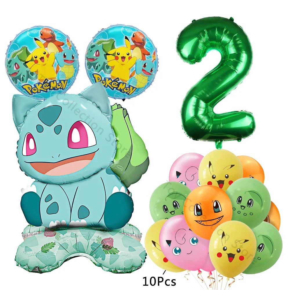 

Pokemon Cartoon Poke Ball Pet 14Pcs 32in Number Foil Ballon Party Supplies Decor Kid Favor Birthday Baby Shower Party Accessorie