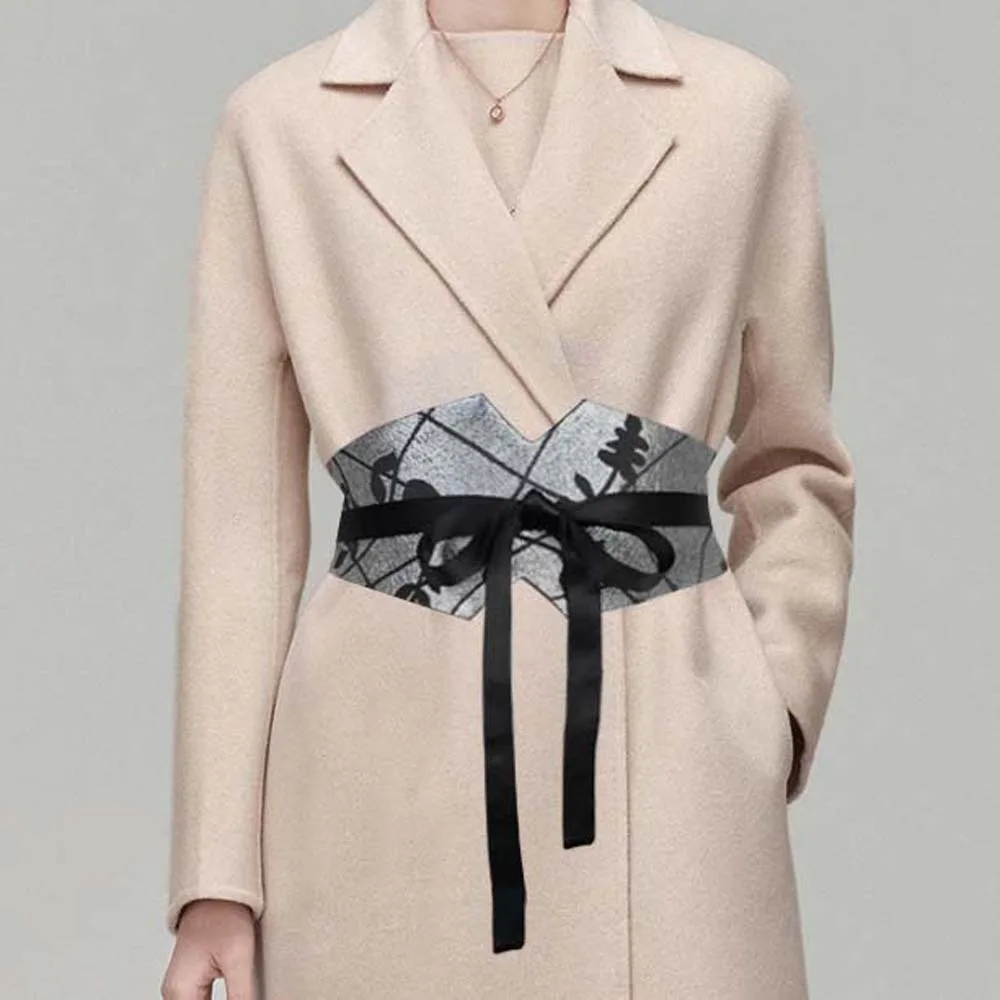 Регулируемый китайский широкий пояс, тканевый пояс в этническом стиле, женский пояс, юбка, аксессуары, пояса ханьфу с принтом, кимоно