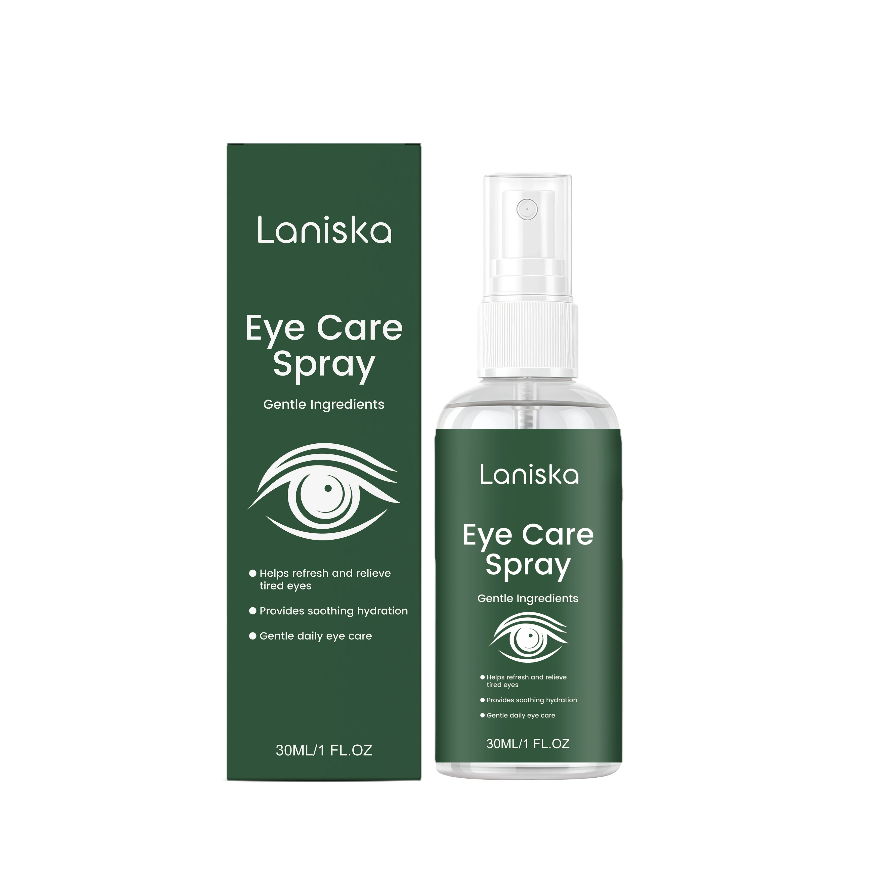 Laniska Eye Care Spray Instant Refreshing Relieve Ocular Discomfort Boost Moisture for Tired Dry Eyes Soothes Hydrating Eye Mist