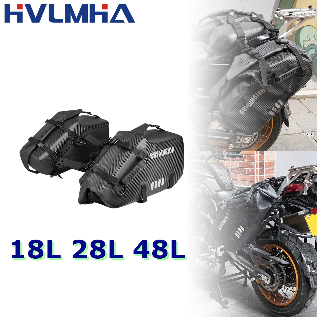 

Universal Motorcycle 18/28/48L Waterproof Travel Luggage Saddlebags Motorcycles Side Bag for Yamaha Honda Kawasaki Pannier Bag