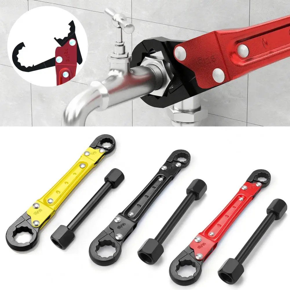 

Adjustable Wrench Professional Plumber Tool Durable Construction Multipurpose Easy to Use Compression Angle Stop Wrench Kit