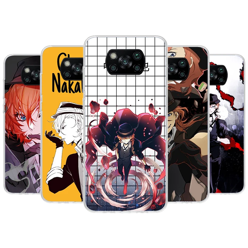 Bungo Stray Dogs Nakahara Chuuya Phone Case For Xiaomi Poco X6 X5 X4 X3 Nfc F6 F5 Pro F4 Gt F3 F2 F1 M5S M4 M3 5G Fundas Soft Sh