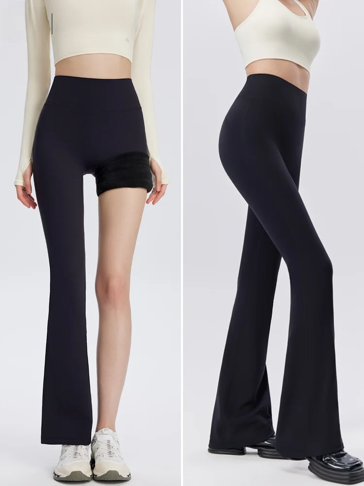 

Женские брюки для йоги Fce Lined Thi, теплые базовые брюки Bla Bell Bot, осенне-зимние новые облегающие брюки