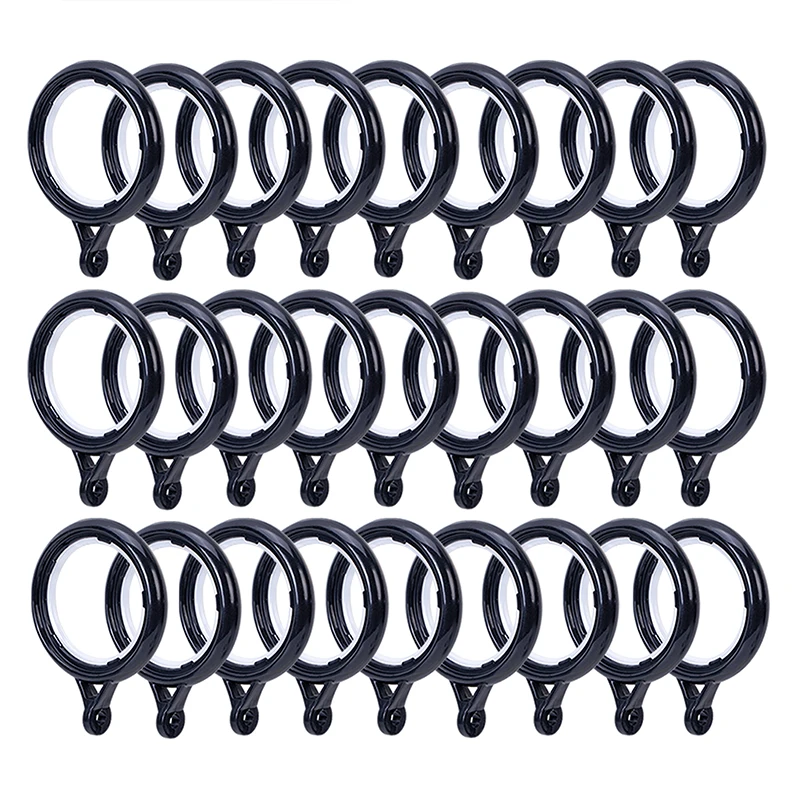 Plastikowy przesuwny rzymski pierścień do zasłon, pierścienie z oczkami, niski poziom hałasu, średnica wewnętrzna 30 mm, 42 mm, nanoskala, 32 szt.