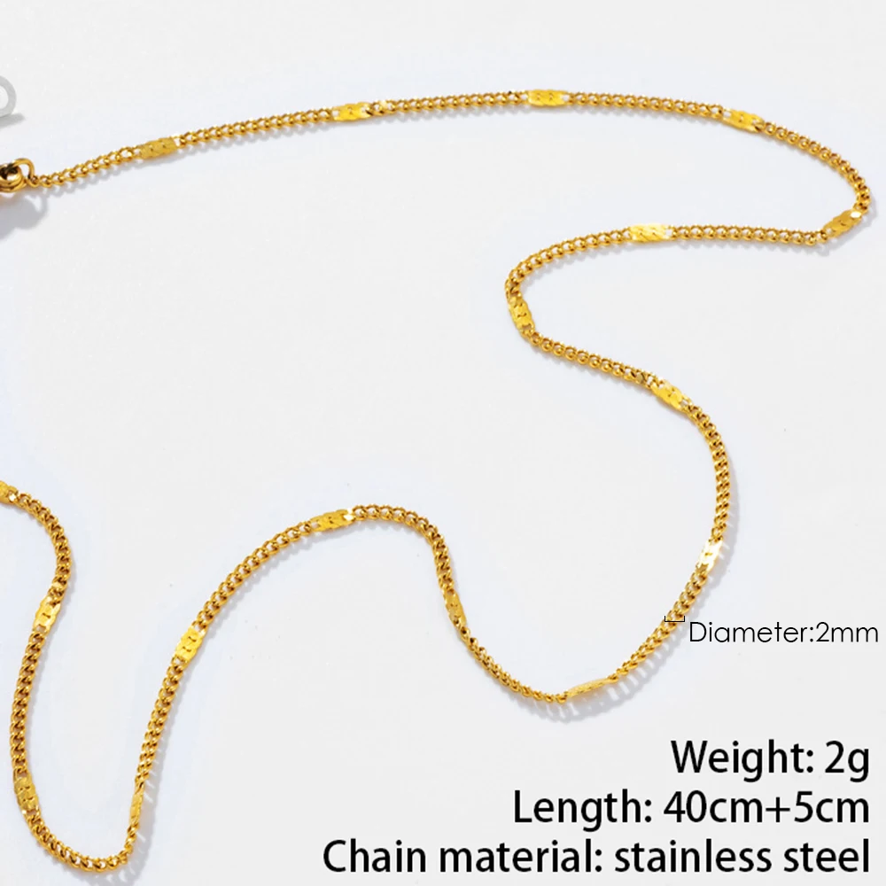 Delicate necklaces, stainless steel jewelry, embossed side chains, couples' jewelry, chain sets, luxury designer jewelry 2024