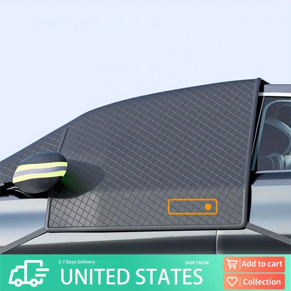 

Магнитный автомобильный чехол от снега из утолщенной ткани Оксфорд, накидка на лобовое стекло автомобиля, защита от обледенения, аксессуары для автомобиля