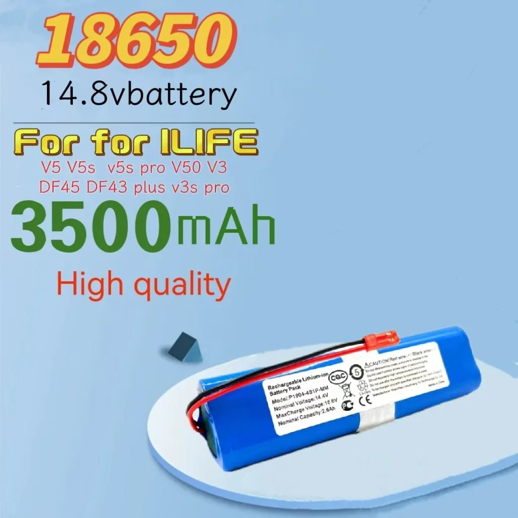 

18650 battery pack 14.8 V Lithium Battery 350000mAh for ILIFE V5 V5s v5s pro V50 V3 DF45 DF43 plus v3s pro Robot Vacuum Cleaner