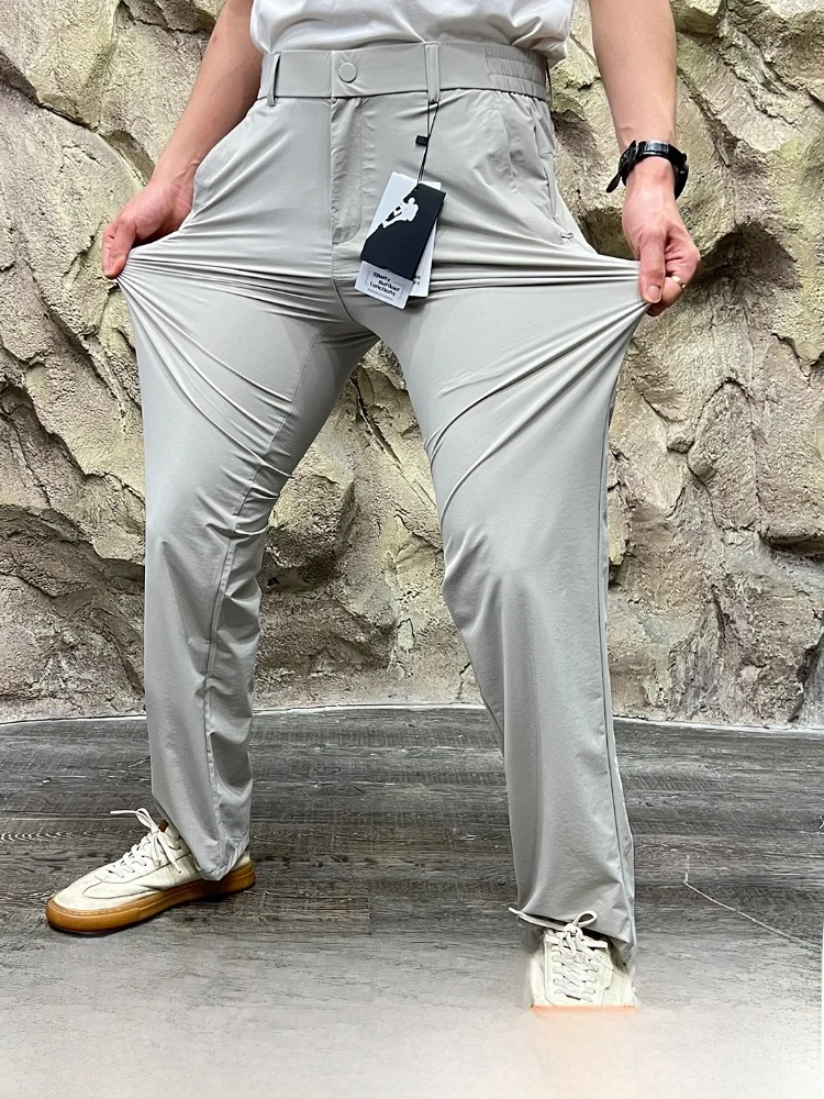 

Busin уличные пригородные брюки с эластичной резинкой на талии, тонкие, сухие, дышащие, четырехсторонние, высокоэластичные, весенне-летние повседневные брюки