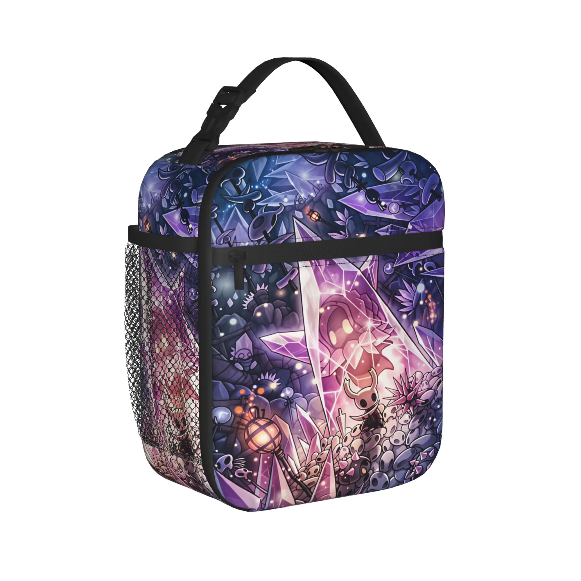 Hollow Knight Lunch Bag  Retro Lunch Box For Girls School Convenient Cooler Bag Waterproof Graphic Thermal Tote Handbags