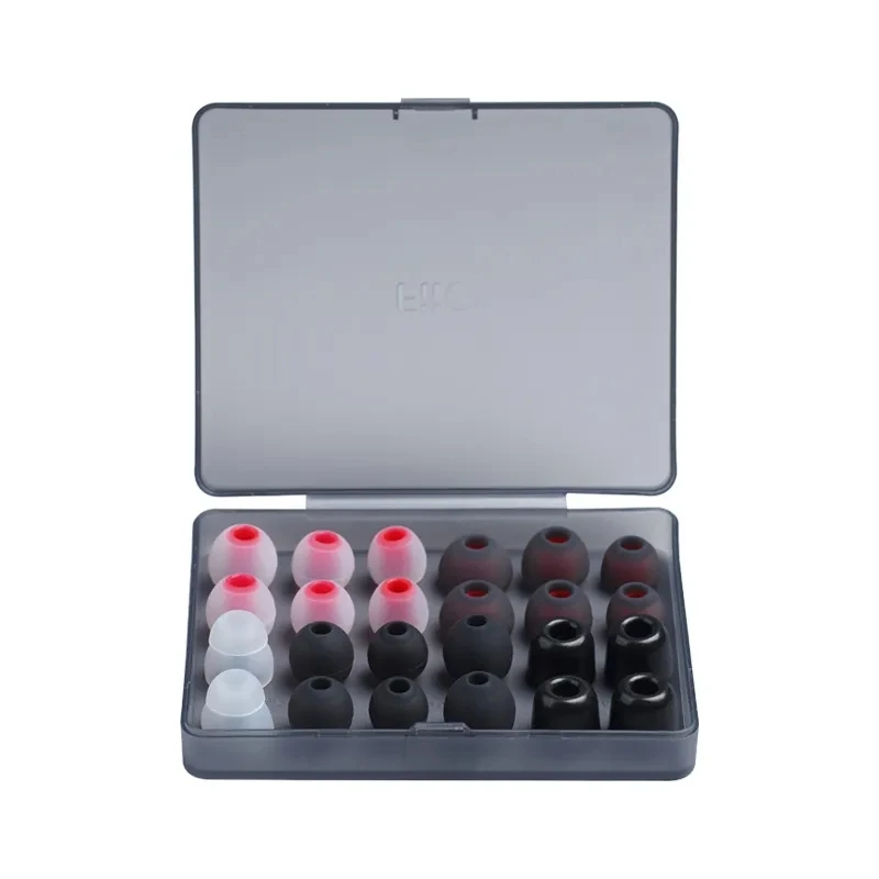 FiiO HS19 Silicone Replacement Ear Tip Pack Eartips 12 pairs with a storage box