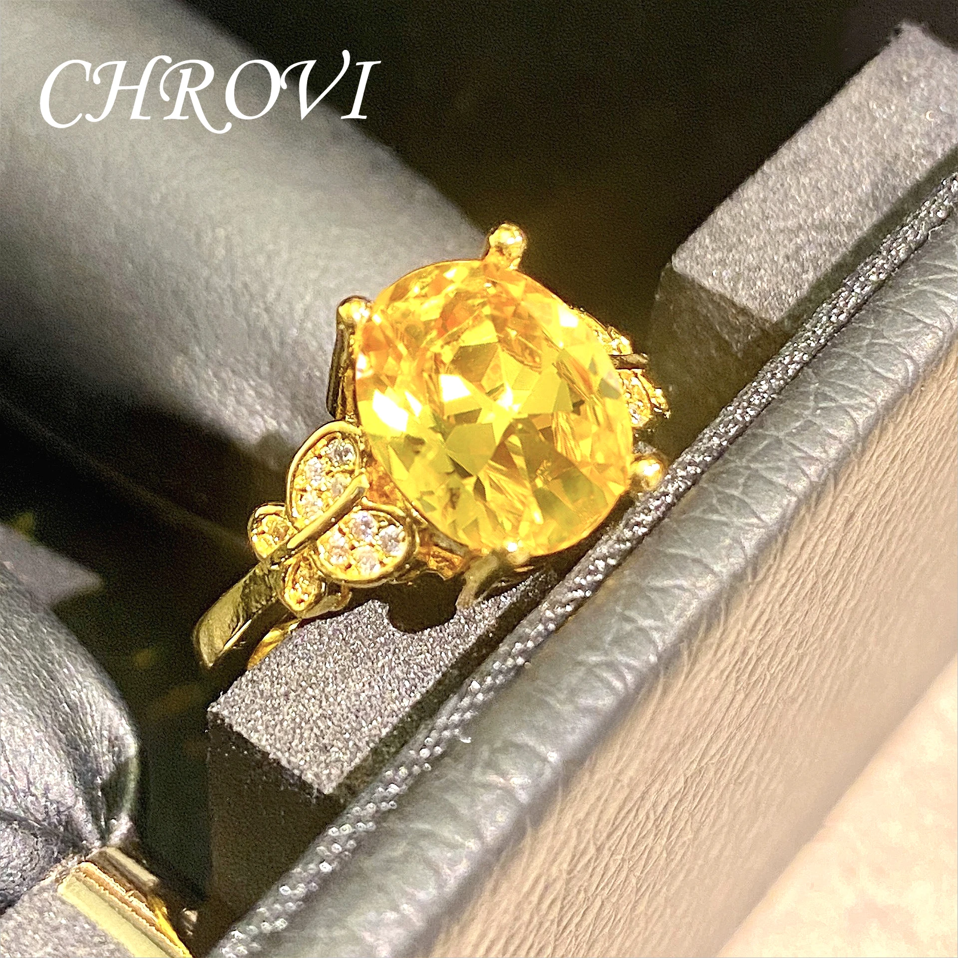 Light luxury 18K gold adjustable ring with embedded bow zircon for women, elegant and noble ,rings for women