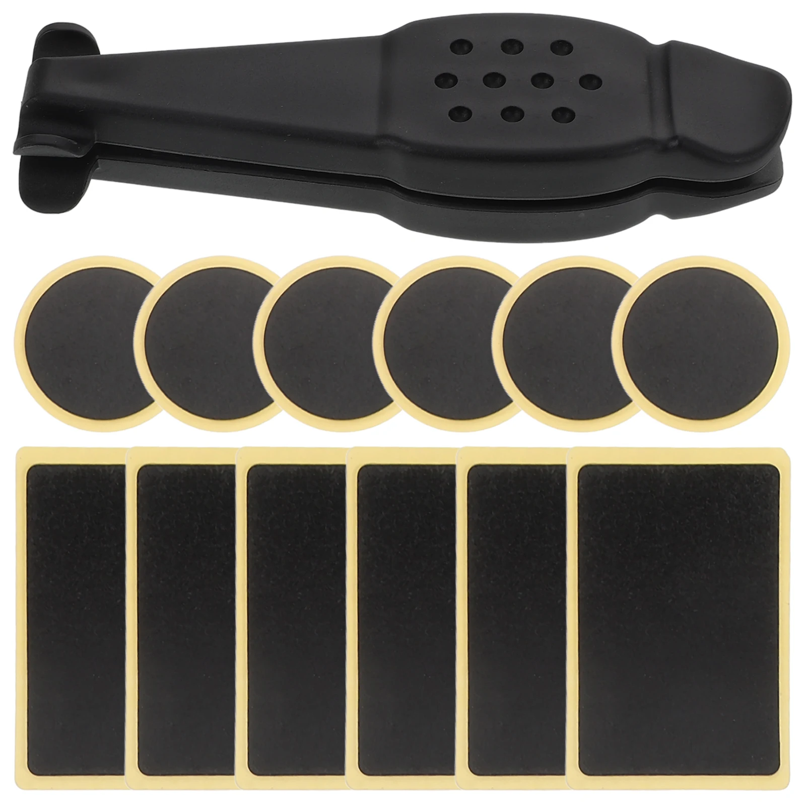 

1Set Bike Tire Patch Kit Lightweight Portable Comprehensive Repair Tools Durable Anti-Wear Materials Patches for Tires