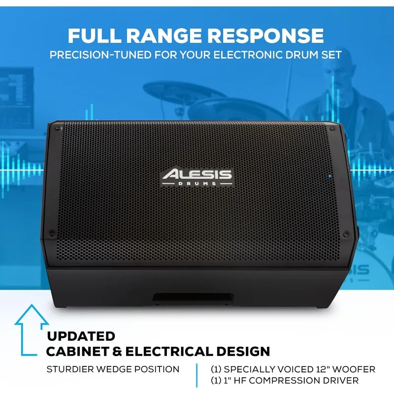 แอมป์กลองไฟฟ้า Strike Amp 12 MK2-2500W สำหรับชุดกลองไฟฟ้า พร้อมบลูทูธ, วูฟเฟอร์ 12 นิ้ว, ระบบปรับเสียง HPF EQ และสวิตช์ Ground-Lift