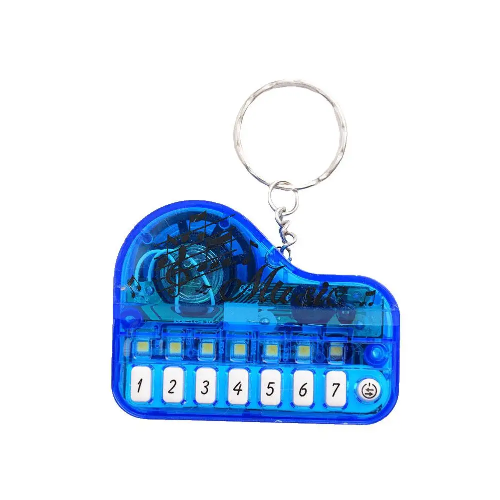 Mini Electronic Piano Keychain Alloy Musical Keyboards Luminous Music Key Metal Holder Pendant Jewelry Toys Chain Keyring G G0P1