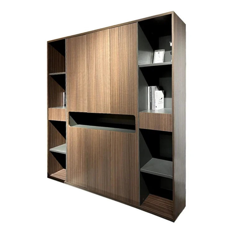 

#Office Bookcase File Cabinet Simple Panel Office Furniture Bookshelf with LED Lights.