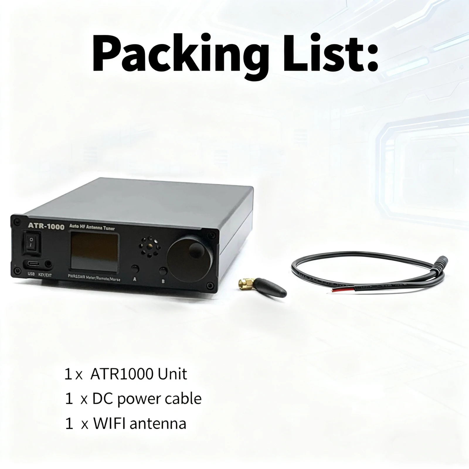 AMNVOLT ATR1000 1000 واط 1.8-30 ميجا هرتز موالف هوائي تلقائي 3 طرق HF موالف راديو الموجات القصيرة خفيفة الوزن واي فاي دعم التحكم عن بعد