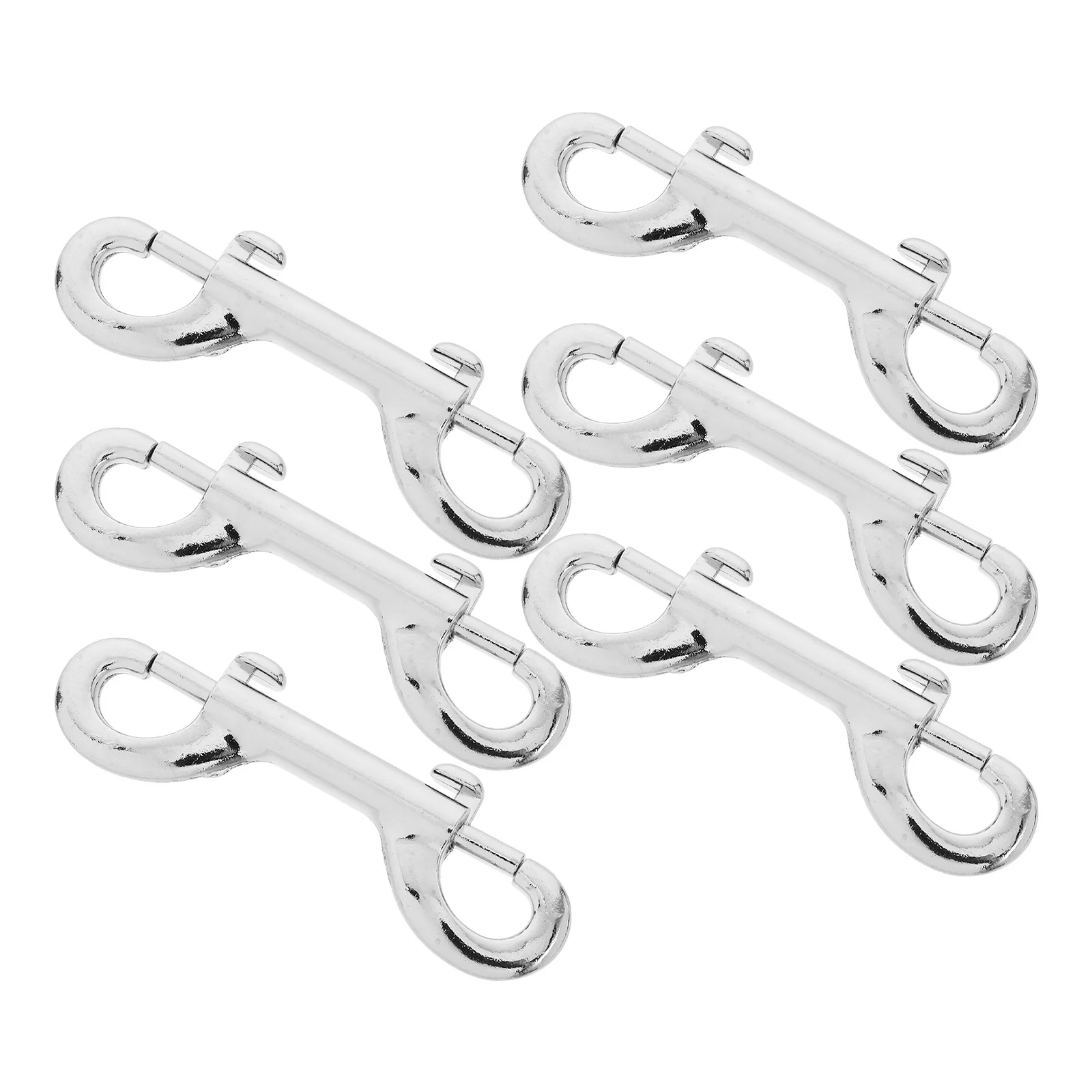 

6pcs Stainless Steel 89Mm Double Ended Dog Leash Heavy Duty Metal Trigger Snap Durable Chain For Walking Training