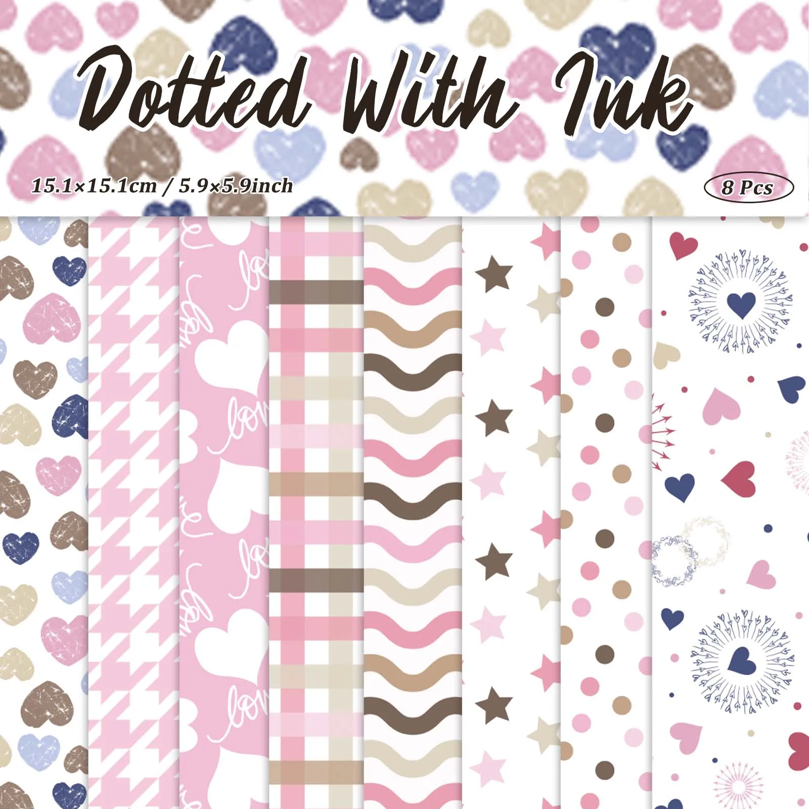 8 أوراق الوردي القلب شريط نمط الزخرفية قصاصات ورقية DIY بها بنفسك الحرف ألبومات الصور هدية التفاف لحفلات الزفاف