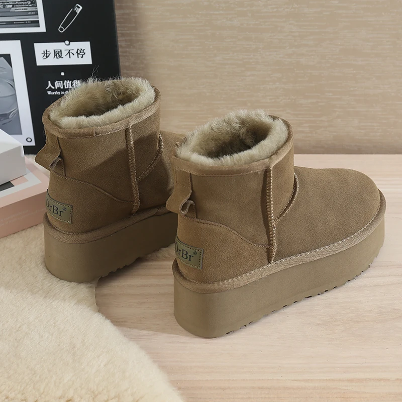 عروض الجمعة السوداء: أحذية ثلج مريحة للرجال، فرو صناعي ومقاومة للماء، مقاومة للانزلاق لسوق عيد الميلاد والمشي العائلي #4