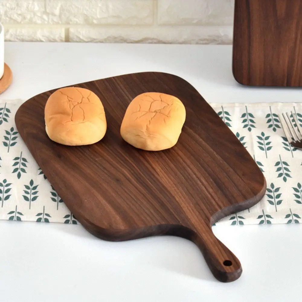 Solid Walnut Wood Serving Tray Serving Platter For Kitchen Cutting Board Sushi Steak Bread Plate Handmade Durable Food Tray