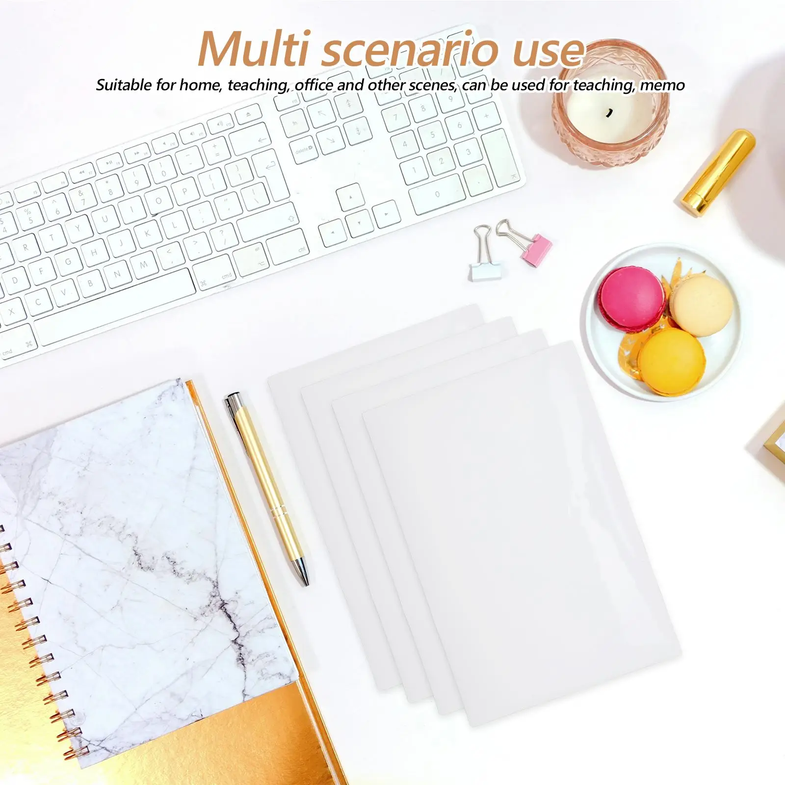 4pcs Washable And Removable Dry Erase Whiteboard Sticker Reminder Office Whiteboards Dry Erase Labels For All Smooth Surface