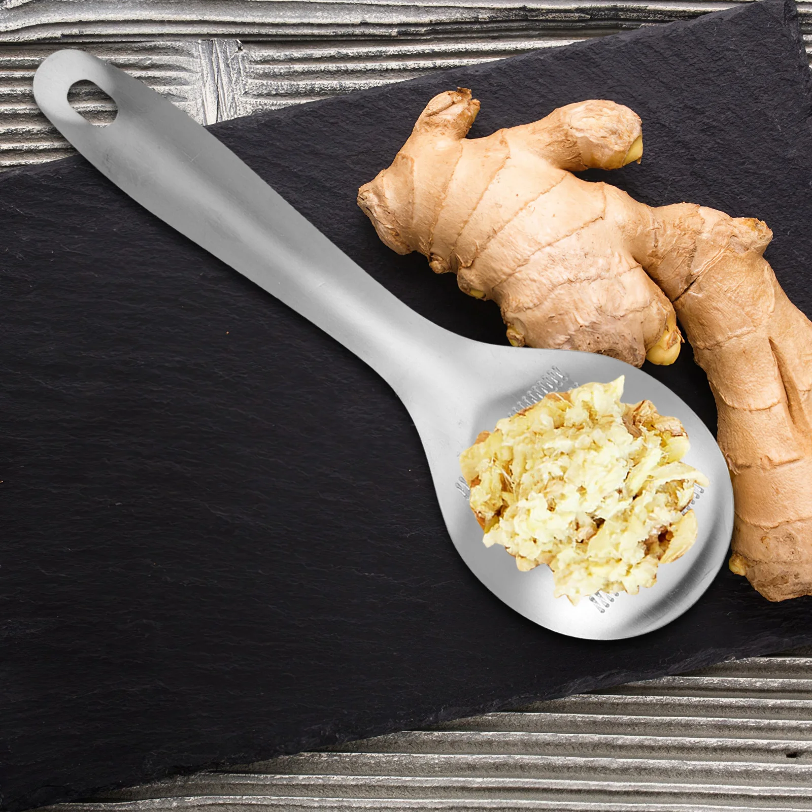 

4Pcs Stainless Steel Ginger Grater Spoon Multifunctional Grinding Tool for Garlic Cheese Chocolate Zester Kitchen Gadgets