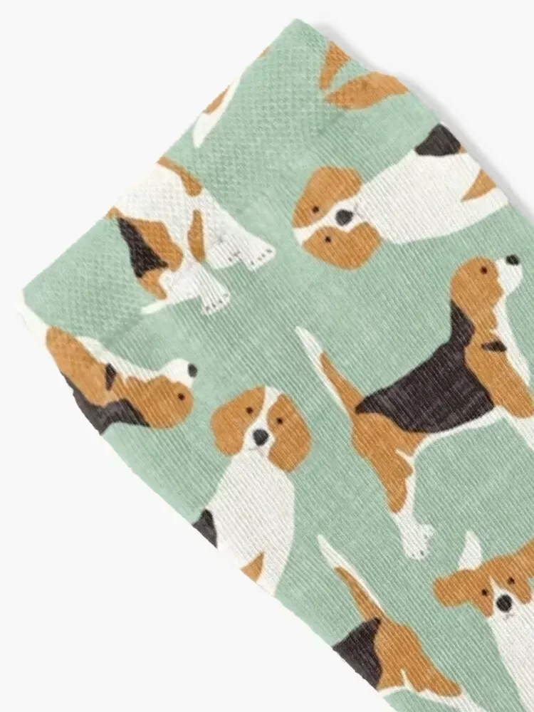 beagle scatter mint Socks new in's funny gifts Men's Socks Luxury Women's