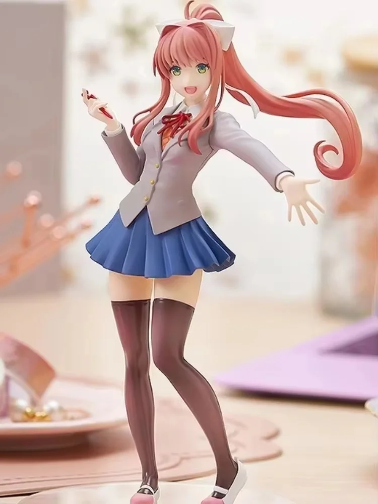 

【 Pre Sale In July 】 Doki Doki Literature Club! Monika Sayori Student Uniform Cute Pretty Girl Figurine Anime Toy Model
