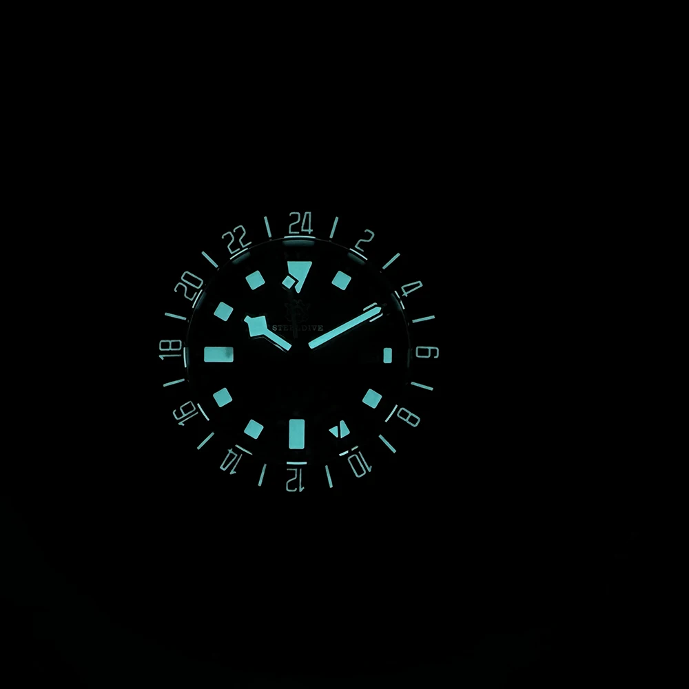 2025 STEELDIVE New Men's Automatic Mechanical Watches GMT Watch 43mm Sapphire Stainless Steel 300M Waterproof Watch Reloj Hombre