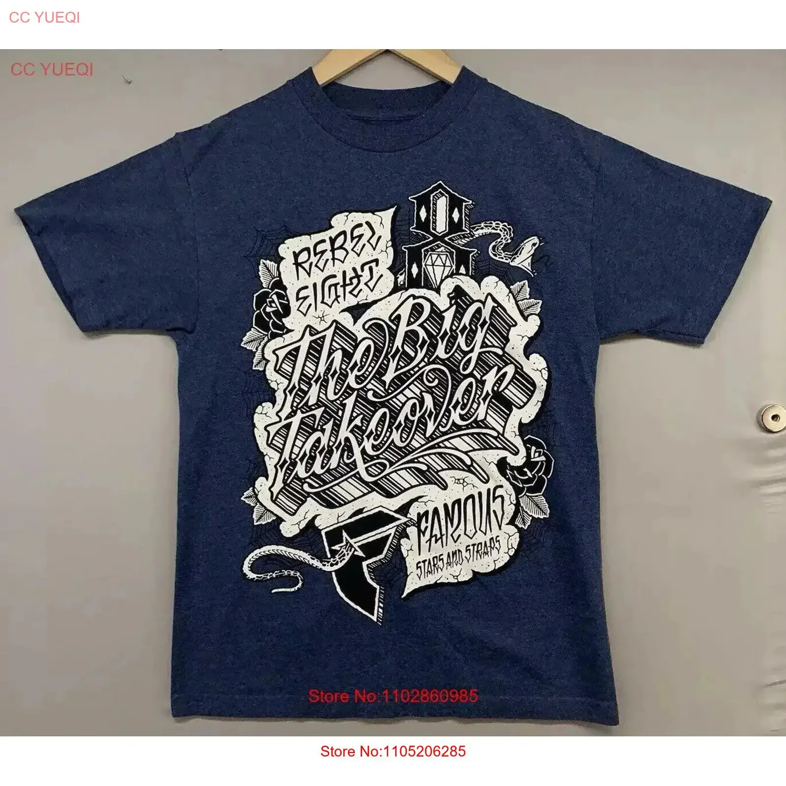 VTG Big Takeover Famous Stars Straps Rebel 8 x T Shirt Y2K Mens M RARE vintage Washed designer clothes Unisex graphic