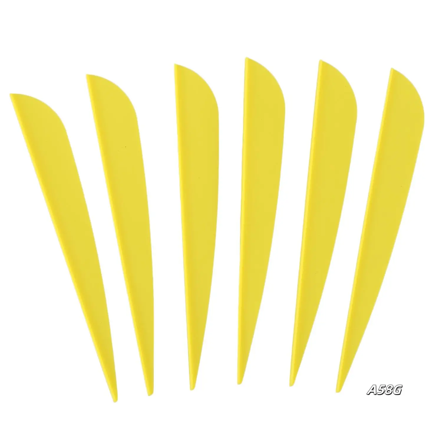 

Arrows Vanes 4 Inch Plastic Feather Fletching For DIY Archery Arrows 100 Pack(Orange&Yellow)