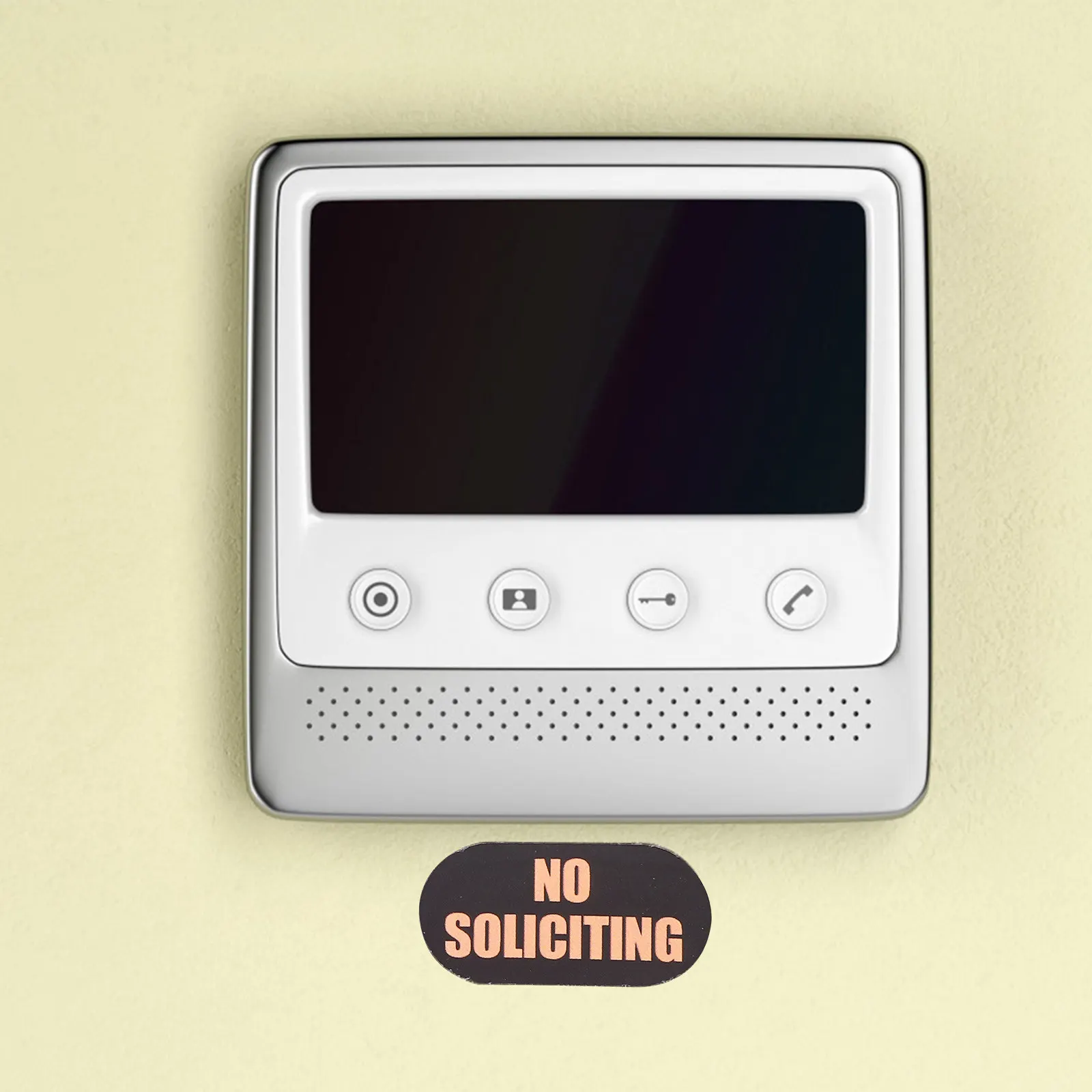 2Sheets No Soliciting Signs Stylish PVC No Soliciting Sticker for House Door Window Prevention Disturbance Ring Doorbell Sign