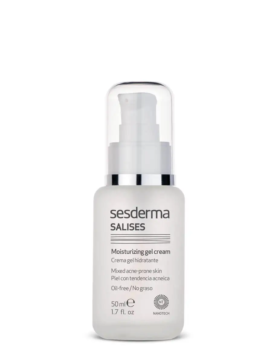 Sesderma salyses moisturizing gel cream 50 ml-daily hydration for mixed and oily skin.