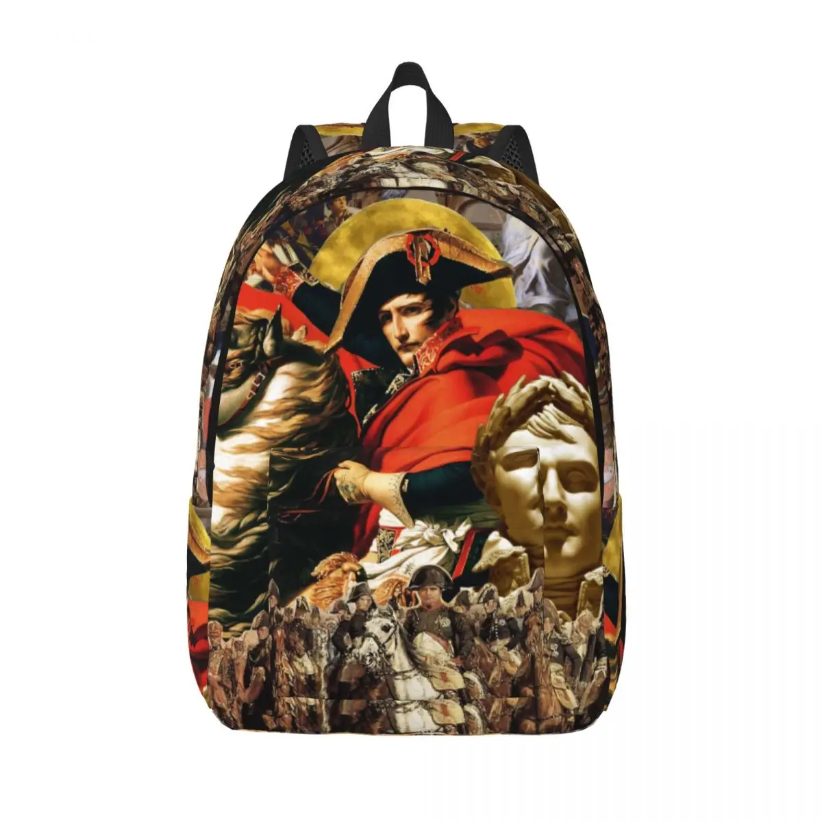 Napoleon Bonaparte Crossing The Alps Teenage Backpack Durable Student Business Art Daypack Men Women Laptop Computer Canvas Bags