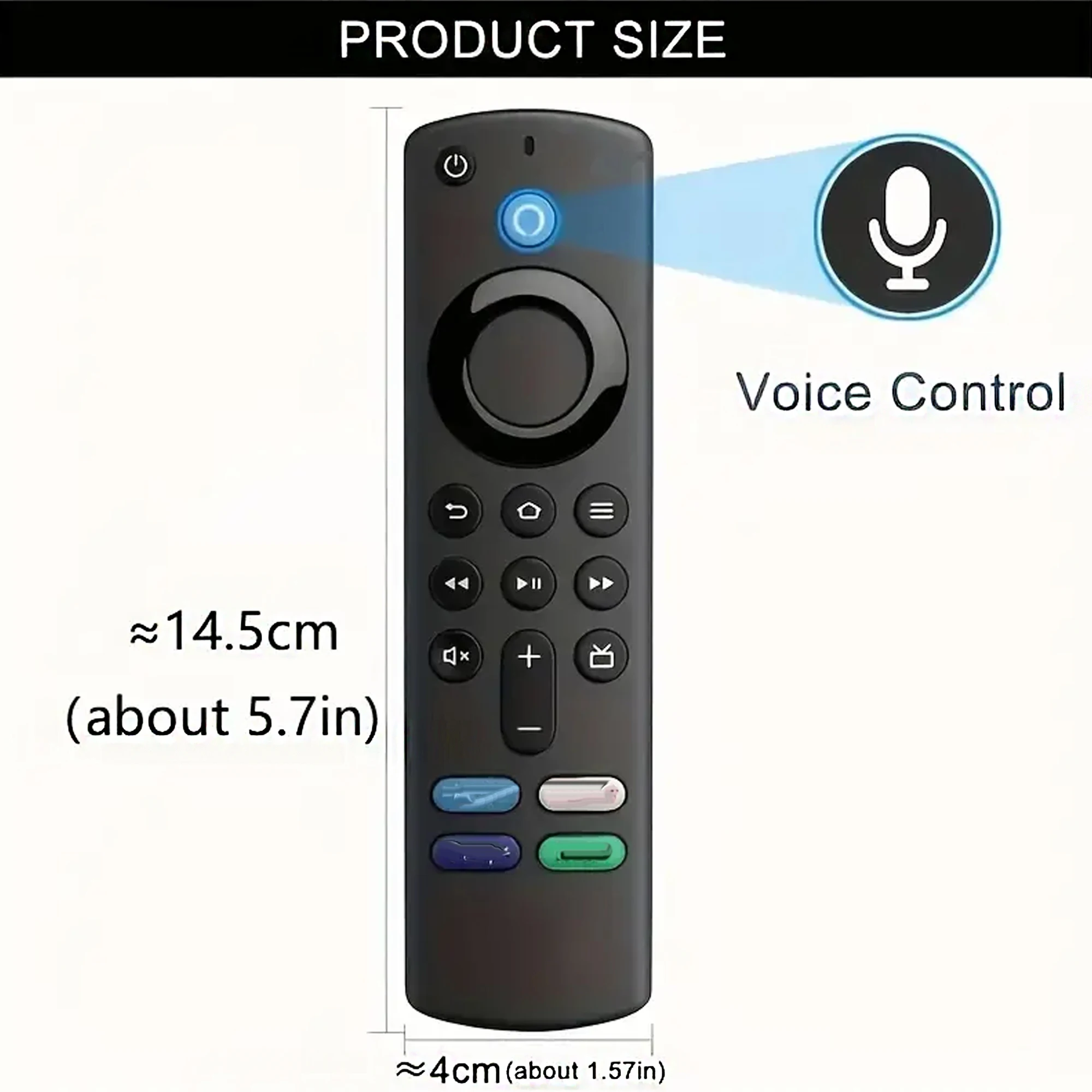 3RD GEN VOICE REMOTE CONTROL Replacement Compatible with Amazon Fire Stick (2nd Gen, 3rd Gen, Lite, 4K,4K MAX) Fire Cube