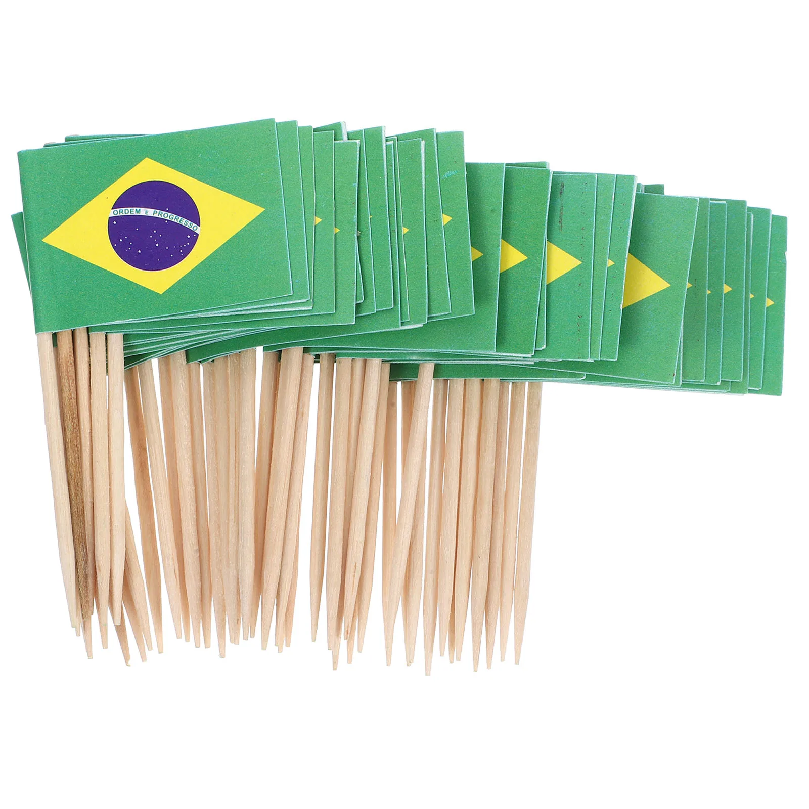 

100Pcs National Flag Toothpicks Fruit Picks for Cupcakes Desserts and Appetizers Unique Party Decorations Flags Toothpick